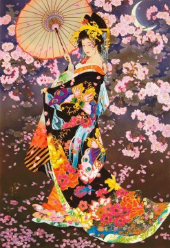 Japanese cherry blossom Asian Oil Paintings